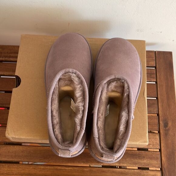 UGG Classic Ultra Mini Booties Sugarplum USA Women Size 11/UK 9/EU 42 - Picture 6 of 13